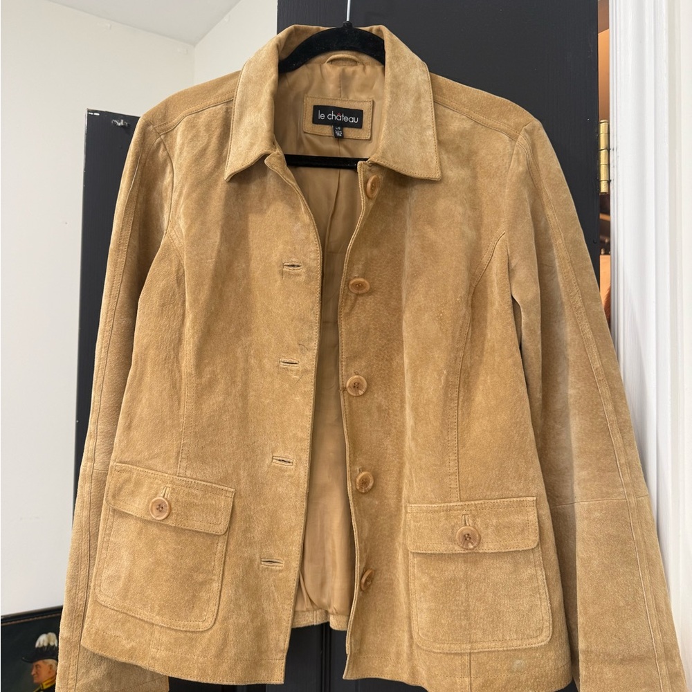 Tan 100% pig Suede Jacket
